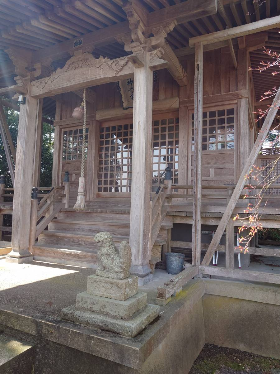 柳田外装の境江神社様風除室工事の施工前の写真1