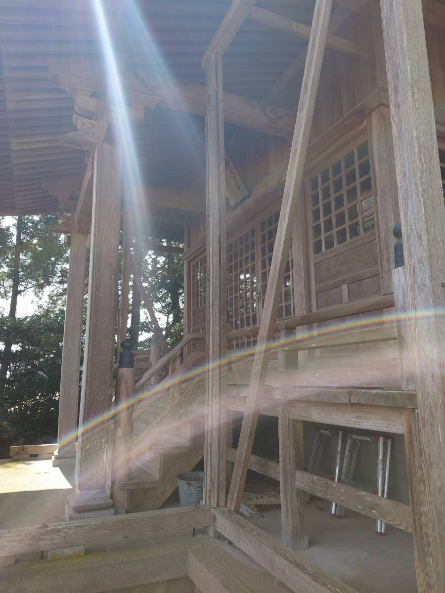 柳田外装の境江神社様風除室工事の施工前の写真2