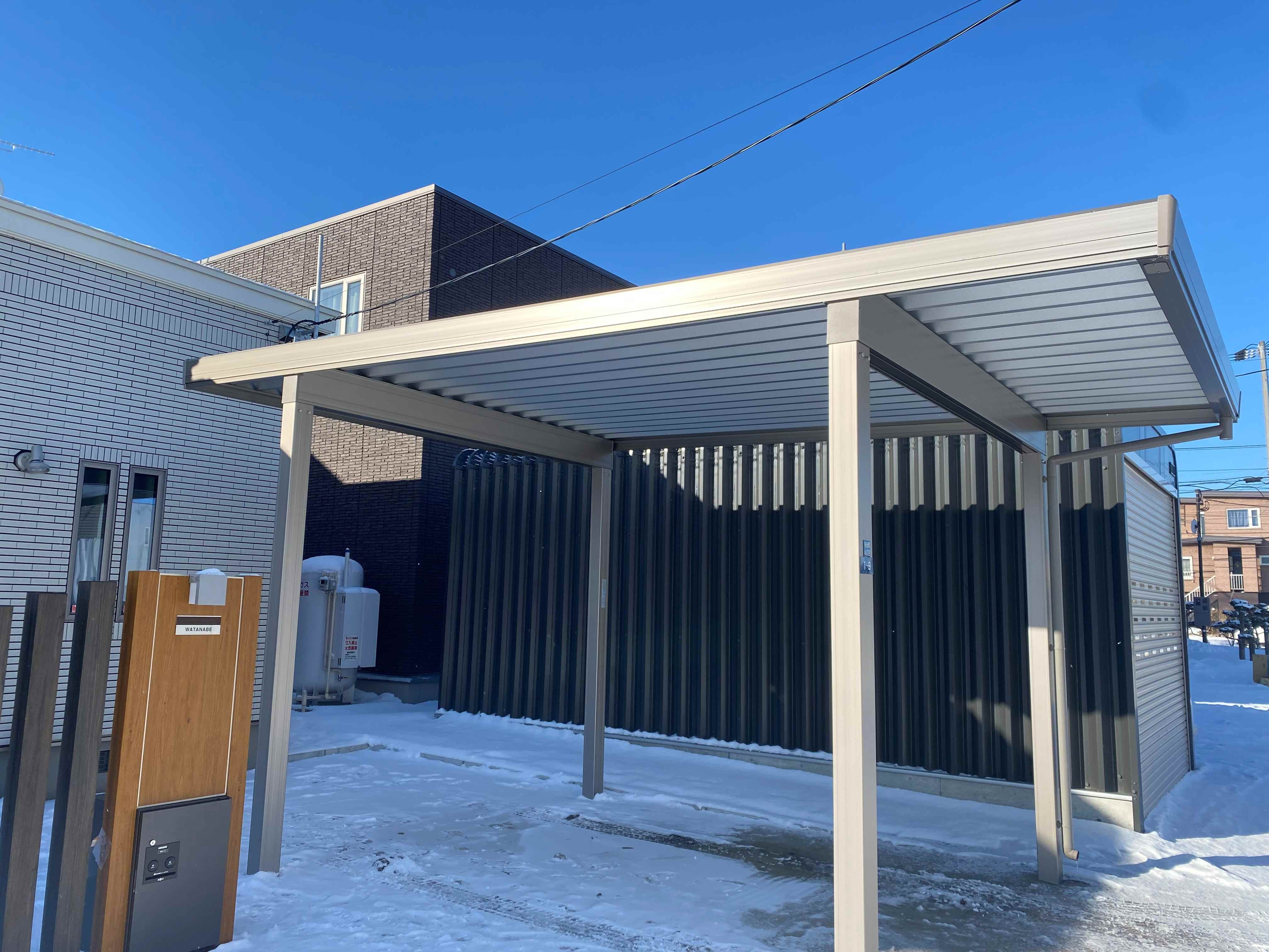 井口ガラスサッシ工業のカーポート工事の施工後の写真1