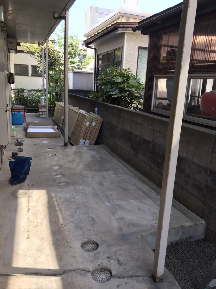 AKBT 土崎港店のヨド物置設置❢❢の施工前の写真2