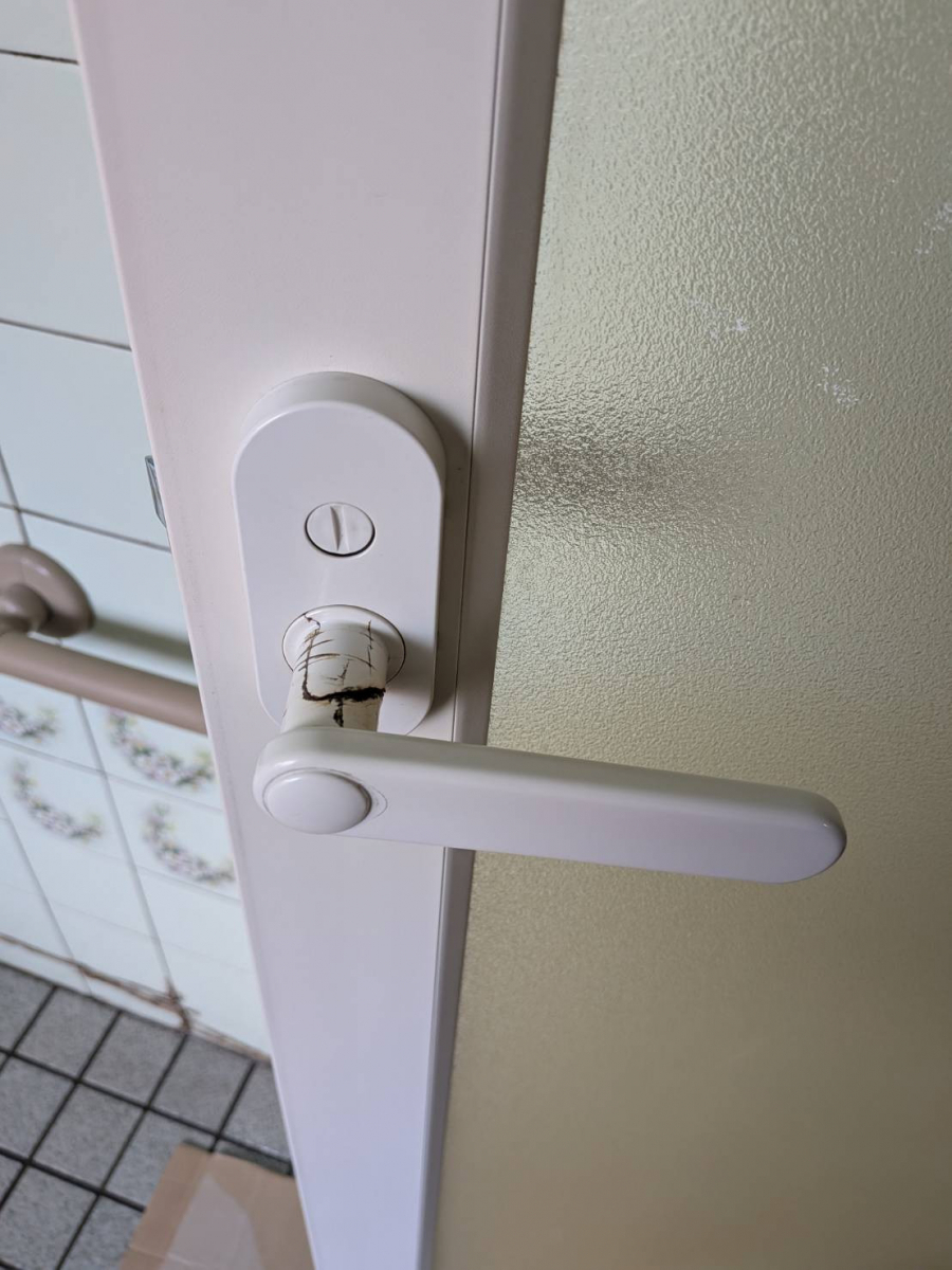 マド工房の浴室レバーハンドル交換　【大子】【水戸】の施工前の写真1