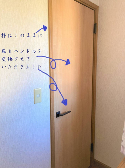スミック 渋川店の室内ドアの扉交換をさせていただきました！【渋川市】施工事例写真1