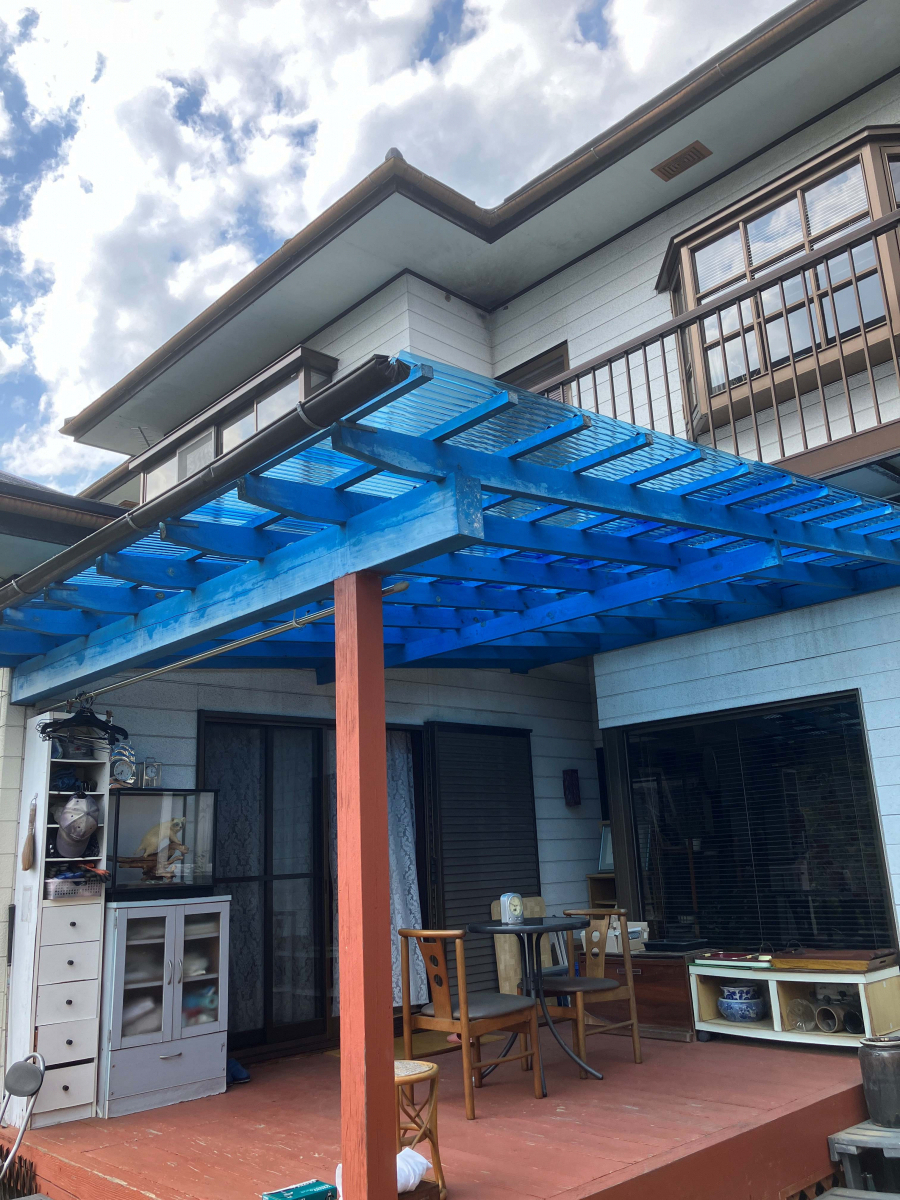 スミック 渋川店の【東吾妻町】テラス屋根の波板交換をさせていただきました!の施工後の写真1