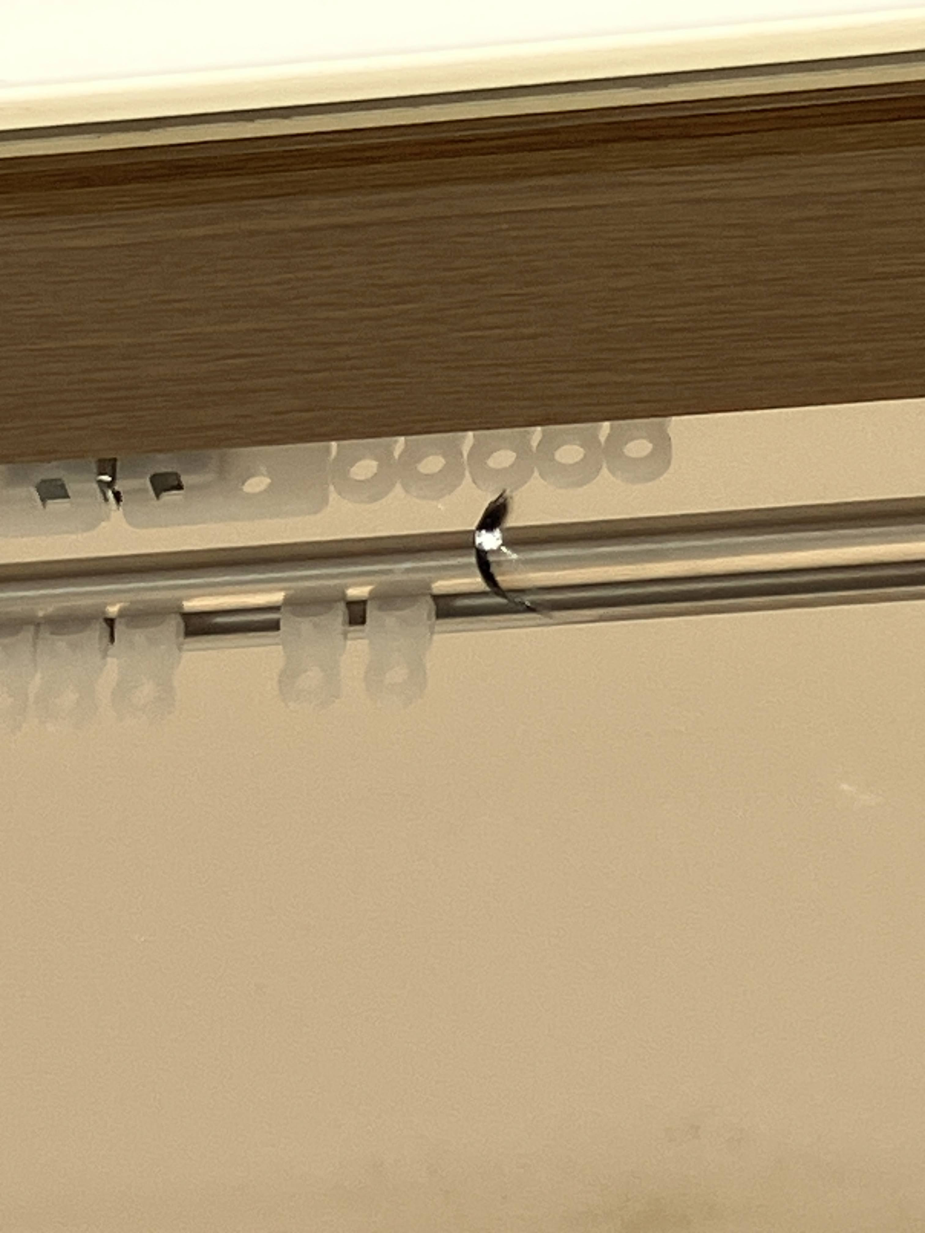 スミック 渋川店の【渋川市】草刈り中の飛び石？気になるガラスの傷を交換して、パッと明るく美しい窓辺への施工前の写真2