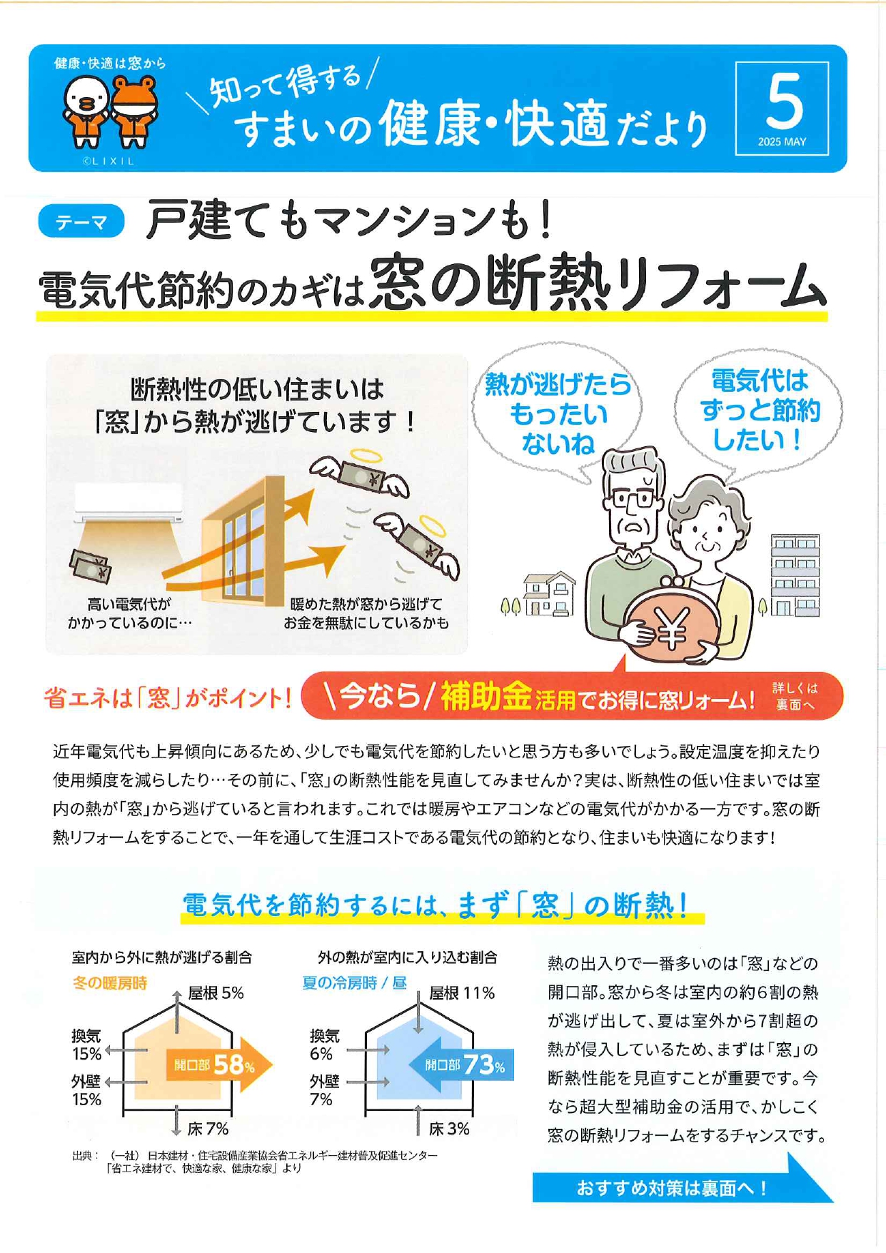 すまいの健康・快適だより5月号ができました! 三喜のブログ 写真1