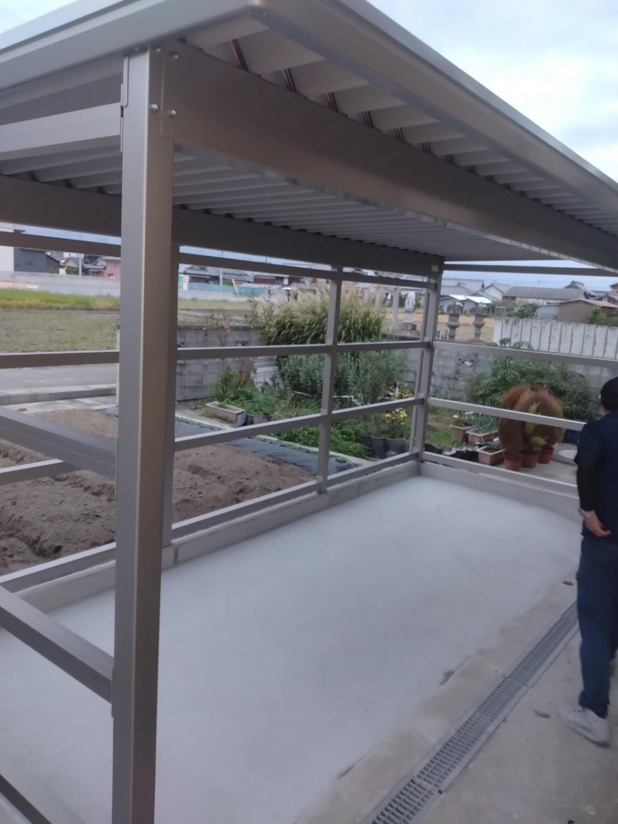 みとよの自転車置場・物置工事の施工後の写真2