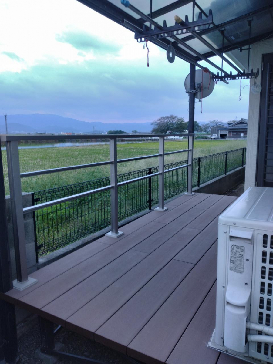 みとよの樹脂デッキ・外壁塗装の施工後の写真1