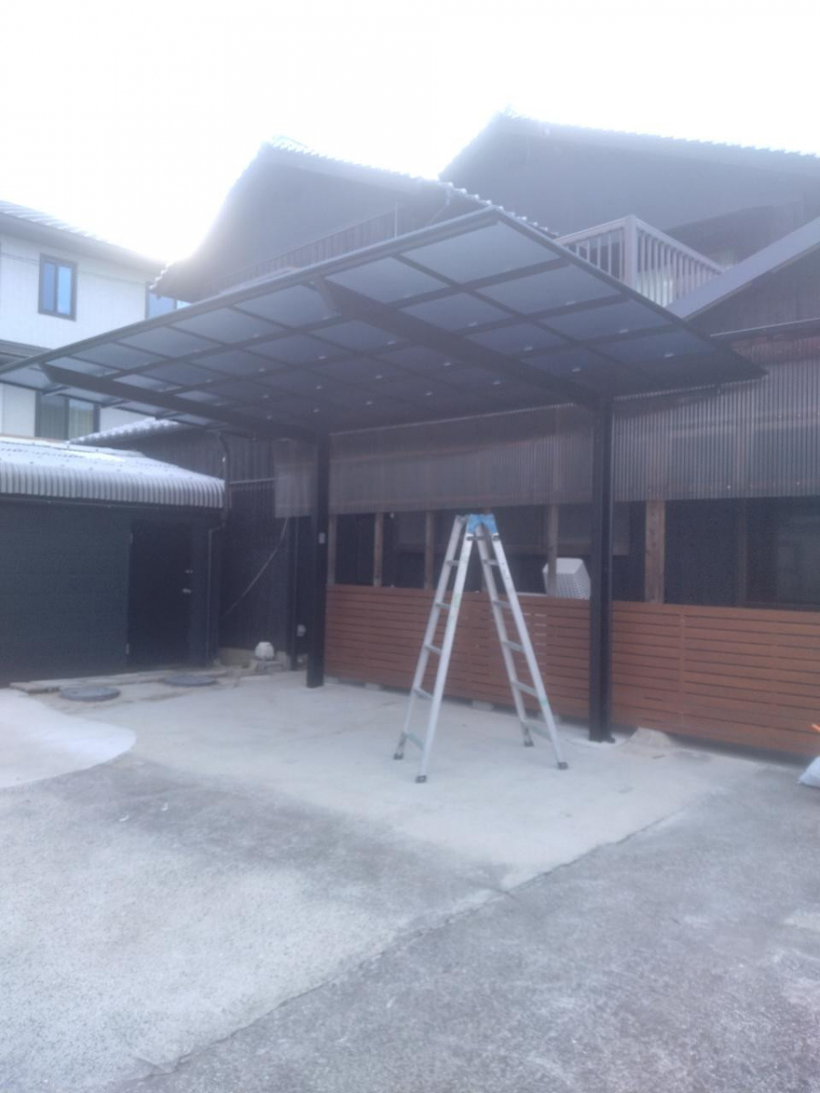 みとよのカーポート工事の施工後の写真1
