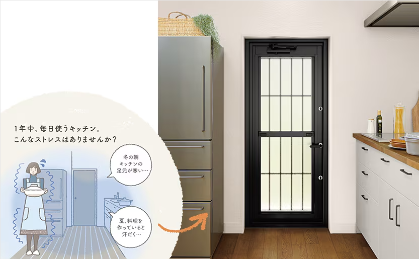 ヤマセイの【新潟市】寒さ・結露を解消！断熱ドアで快適なキッチンにの施工事例詳細写真2