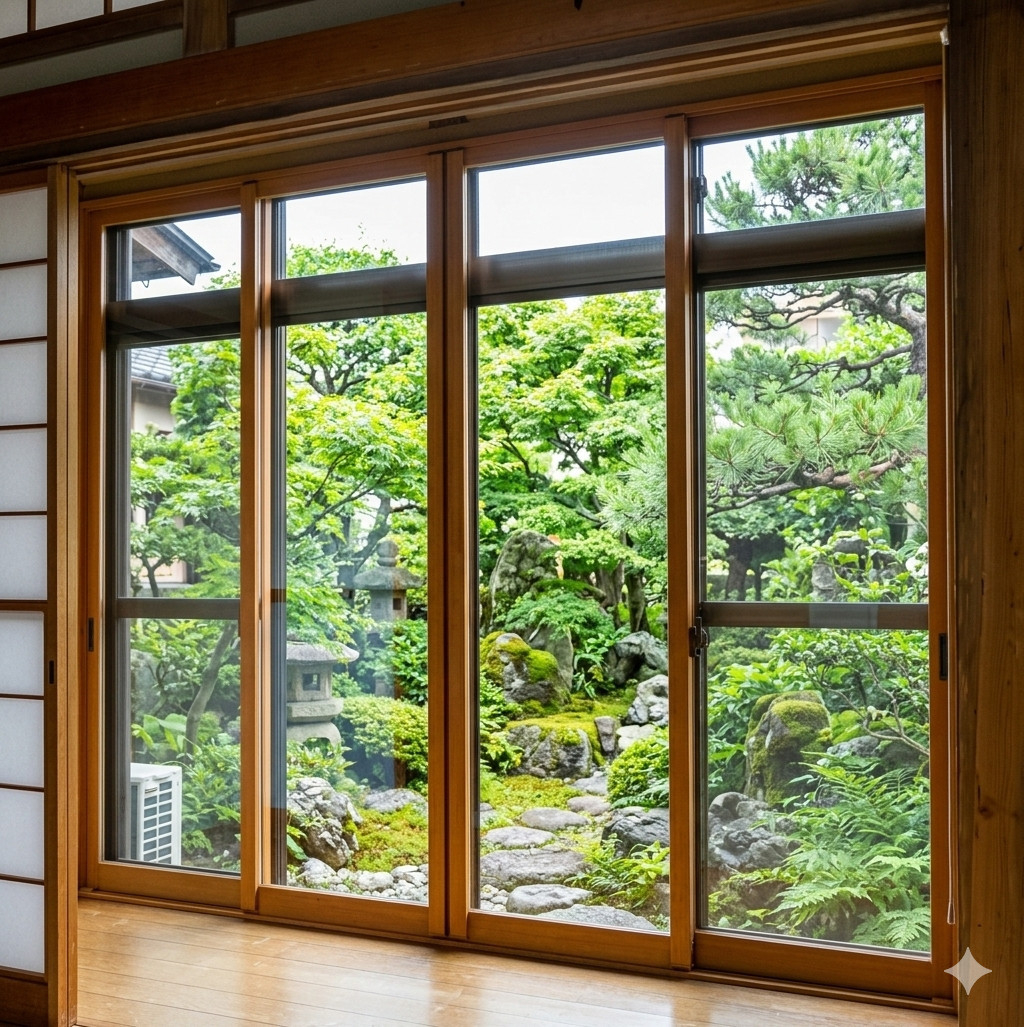 ヤマセイの【新潟市】補助金でお得！広縁の掃き出し窓に内窓インプラス設置の施工後の写真1