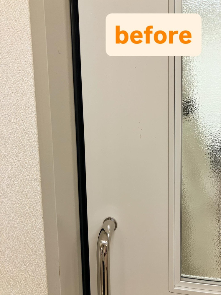 ディー・エー・コーポレーションの室内の引き戸に後付けで鍵を取り付けました。の施工前の写真1