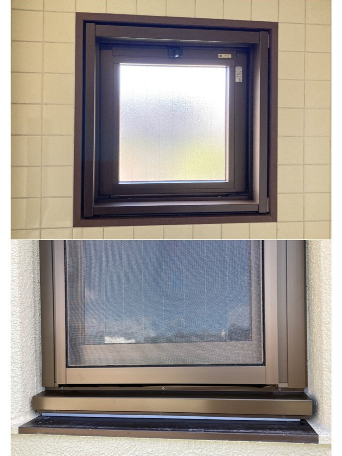 ディー・エー・コーポレーションの2階トイレのヒンジ破損内倒し窓をLIXIL PRO-SEで交換しました。の施工後の写真2
