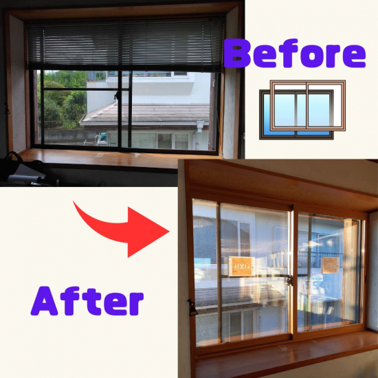 Reプレイス高崎の内窓工事補助金活用で快適に😊施工事例写真1