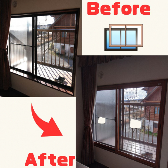 Reプレイス高崎の寒さ対策に🥶内窓設置施工事例写真1