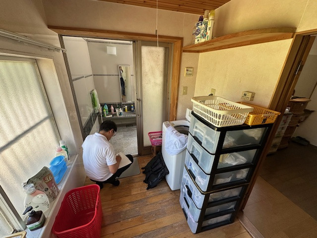 筑豊トーヨーのウッドデッキにつながる、あたたかく使いやすい浴室へ🛀の施工前の写真1