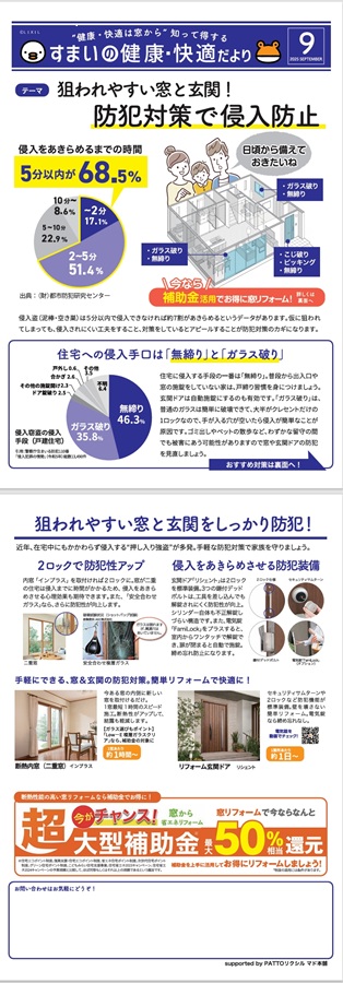 狙われやすい窓と玄関! 千葉南トーヨー住器のブログ 写真1