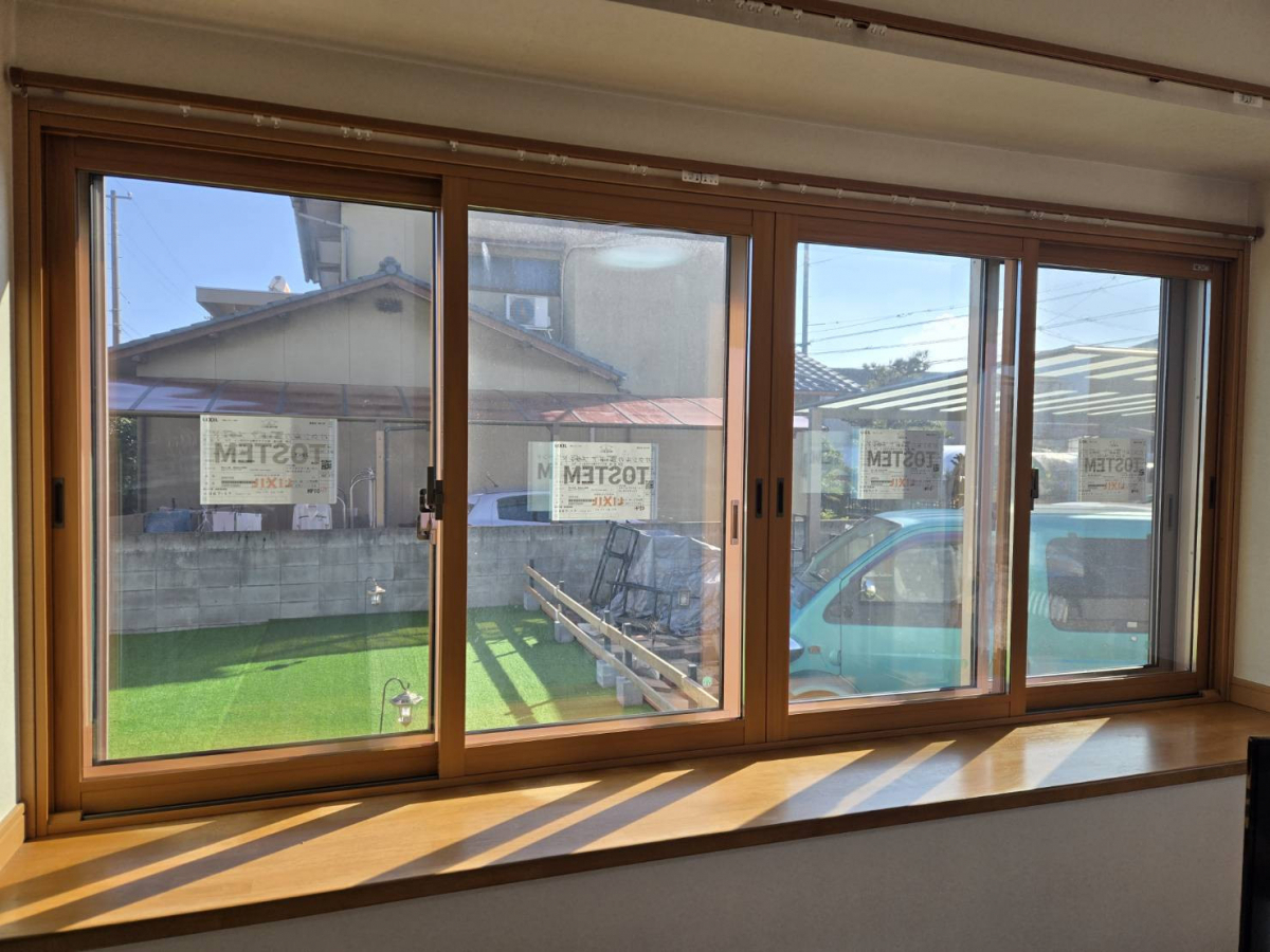 水島アルミトーヨー住器の断熱性に優れた窓　インプラスの施工後の写真1