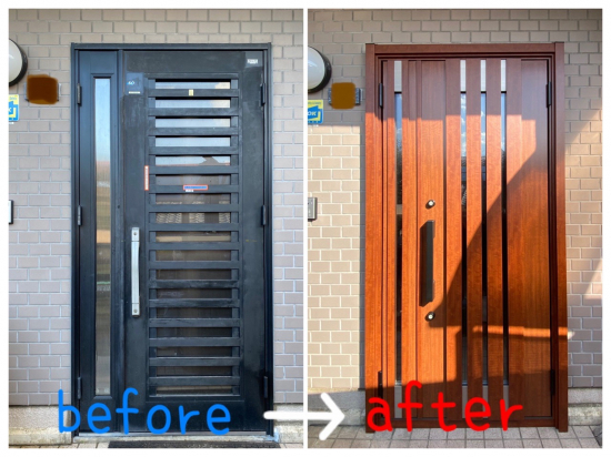 REGALO（レガロ）の建付けの悪い老朽化した玄関ドアを取り替えたい☆施工事例写真1