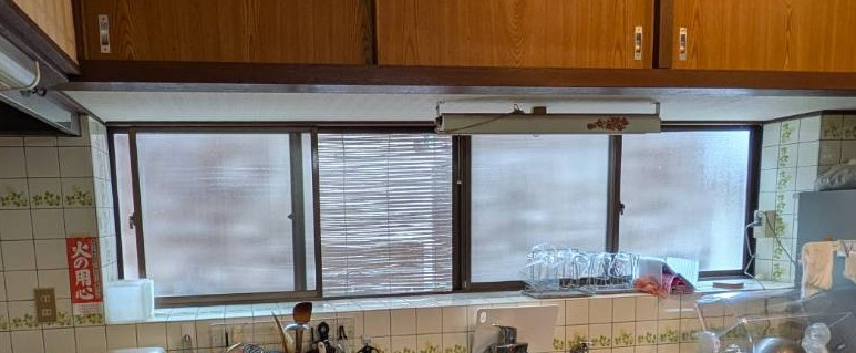 大西アルミ建材 京丹後店の遮熱対策に内窓設置の施工前の写真1