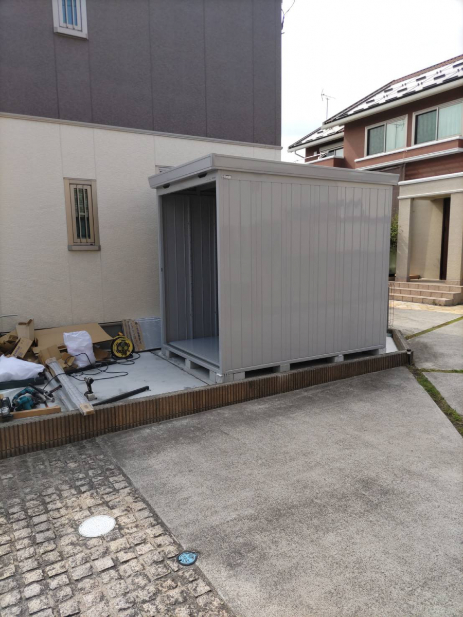 円谷トーヨー住器の物置設置工事の施工後の写真2