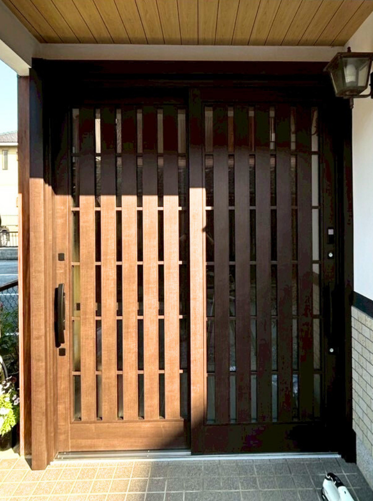 サンセブンの玄関引戸を交換して住まいの第一印象アップの施工後の写真1