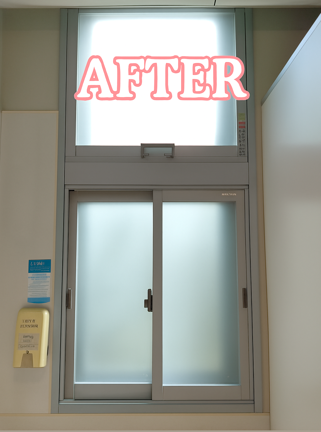 職場の女子トイレに内窓施工 フクイM&Cのブログ 写真5