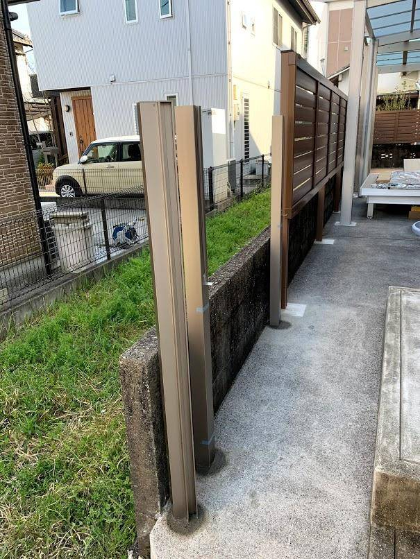 土佐トーヨー住器の門扉とフェンスの取り付けの施工前の写真3
