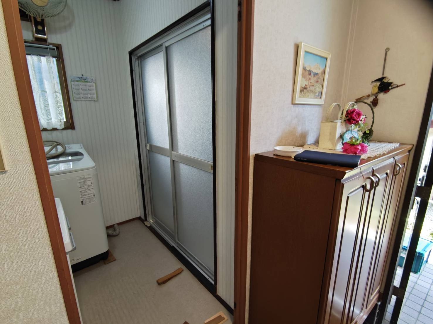 森額縁ガラス店の(伊勢原市)浴室引戸をカバー工法で取り替えましたの施工後の写真1