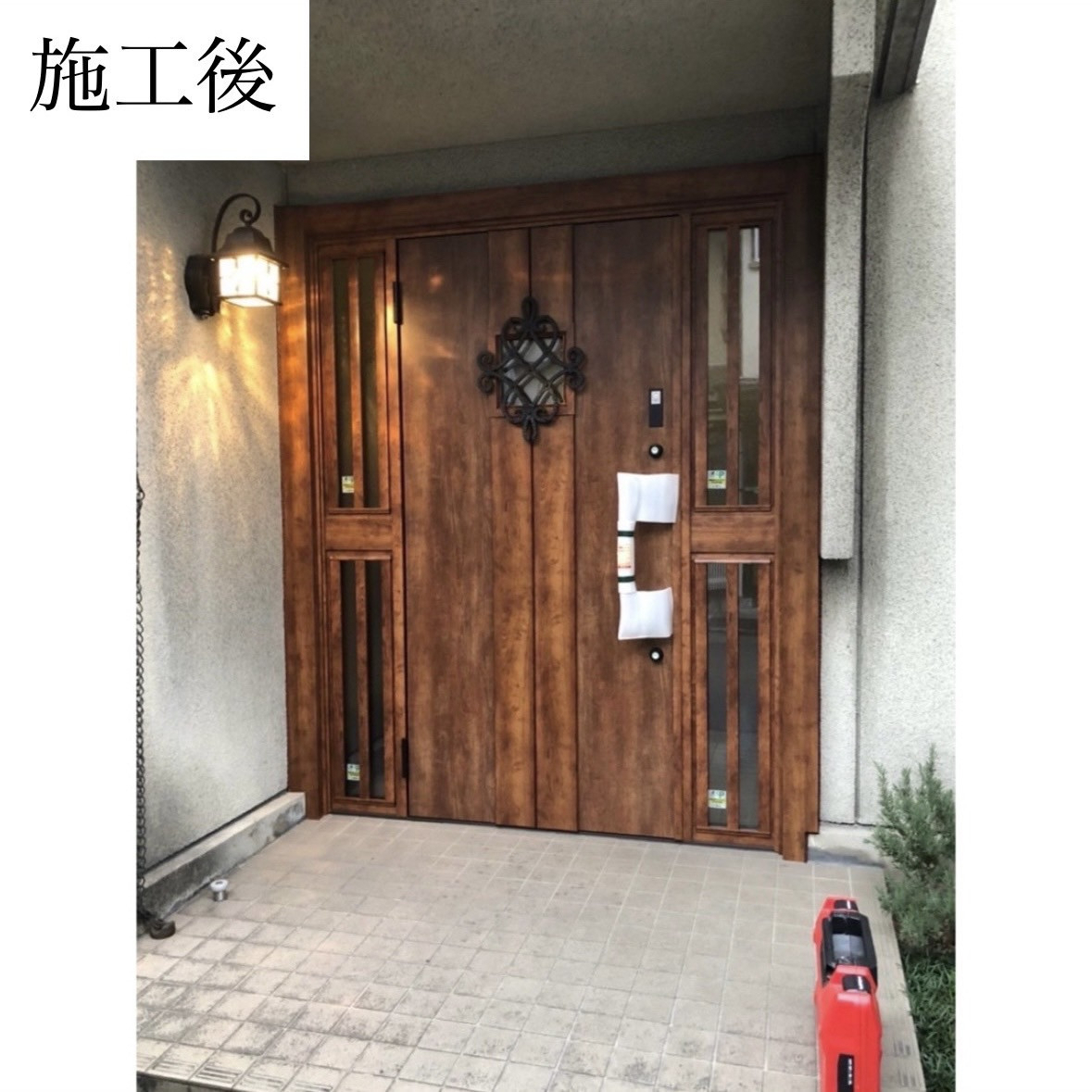 三輪ガラスの【名古屋市】防犯対策で袖のガラスは安全合わせガラスにしました。の施工後の写真1