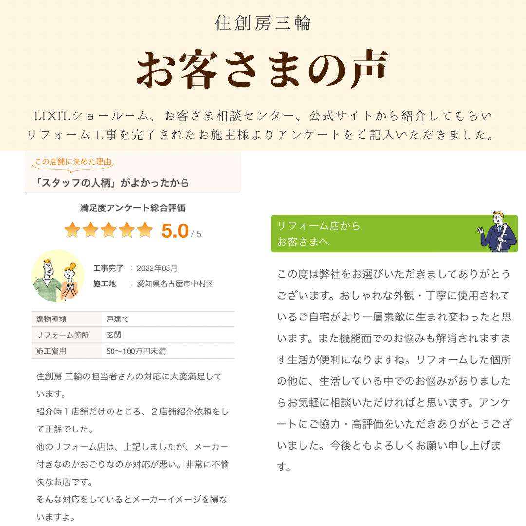 三輪ガラスの【名古屋市】電子錠に慣れたらそれ以外考えられない！ご自宅もご自身も最新にアップデートしよう！のお客さまの声の写真1