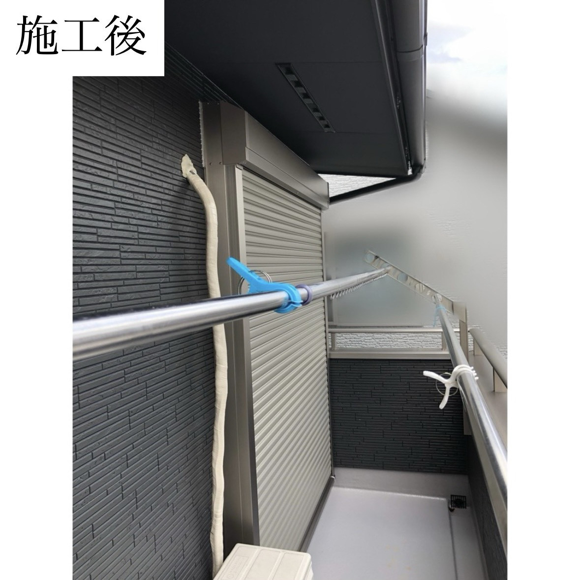 三輪ガラスの【江南市・新築2階窓にシャッターで防犯】1階は標準でシャッターが付いていますがより安全を求め取付け！の施工後の写真1