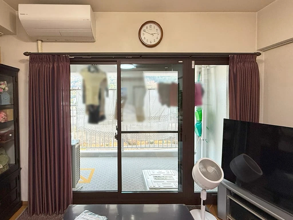 デンヒチ Rihoの福岡市南区柏原・築３３年のマンションの窓断熱リフォームを実施しました！の施工後の写真1