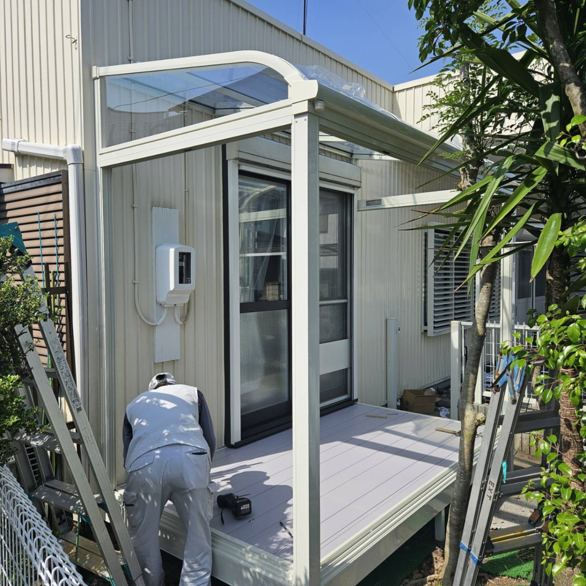 城北トーヨー住器の簡易サンル-ム工事の施工後の写真2