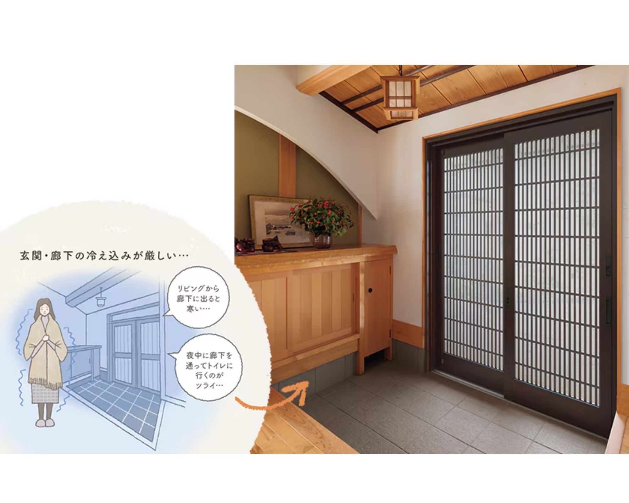 住まいるサポートの高崎市で断熱性アップ！リシェント玄関引戸へ交換した施工事例の施工事例詳細写真2