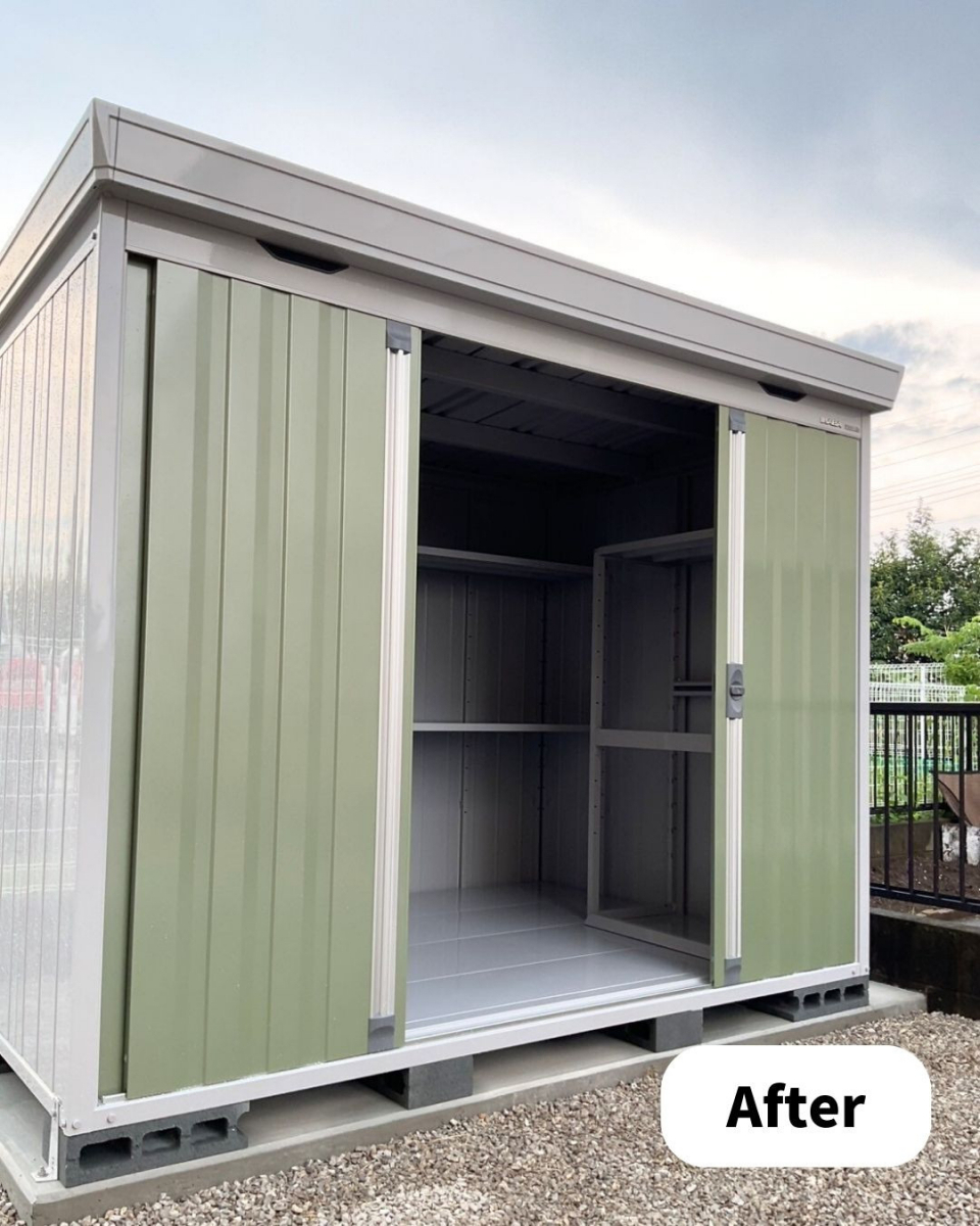 住まいるサポートの高崎市 イナバ物置の施工後の写真1