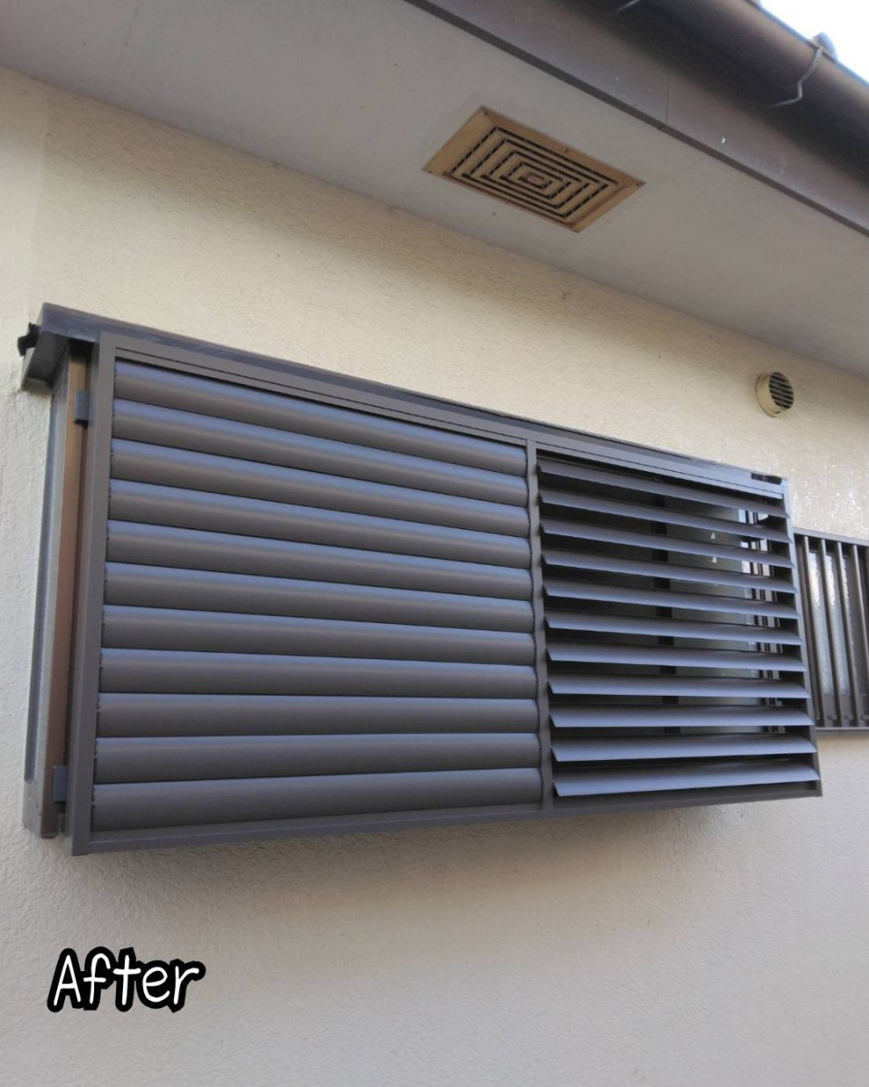 住まいるサポートの高崎市　目隠し可動ルーバー設置工事の施工後の写真1