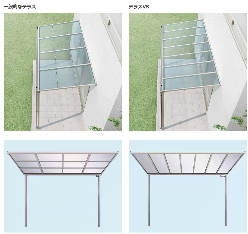 二宮トーヨー住器の【テラスVS】かっこいいスタイリッシュなテラス。これからの季節の雨や日よけ対策におすすめ！の施工事例詳細写真1