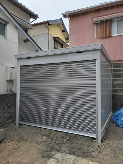 山本サッシ店 東紀州のバイク車庫 完成‼️🏍️ 《㈱アサヒ住宅様現場》施工事例写真1