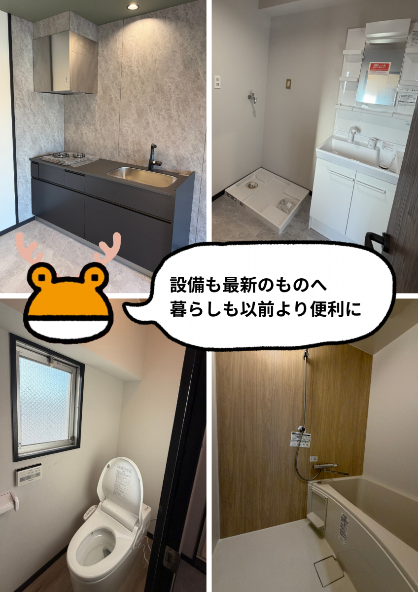 津留建材 大分のアパート　全部屋フルリフォームの施工後の写真2