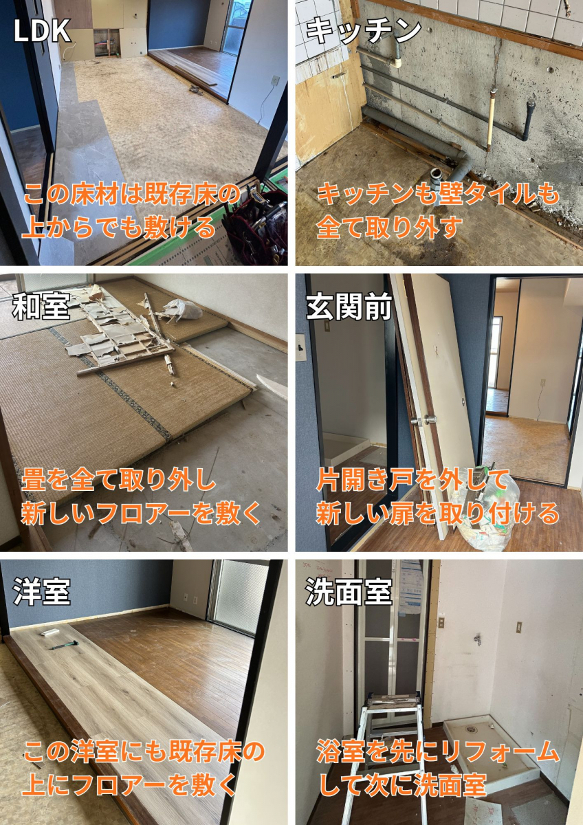 津留建材 大分のアパート　全部屋フルリフォームの施工前の写真3