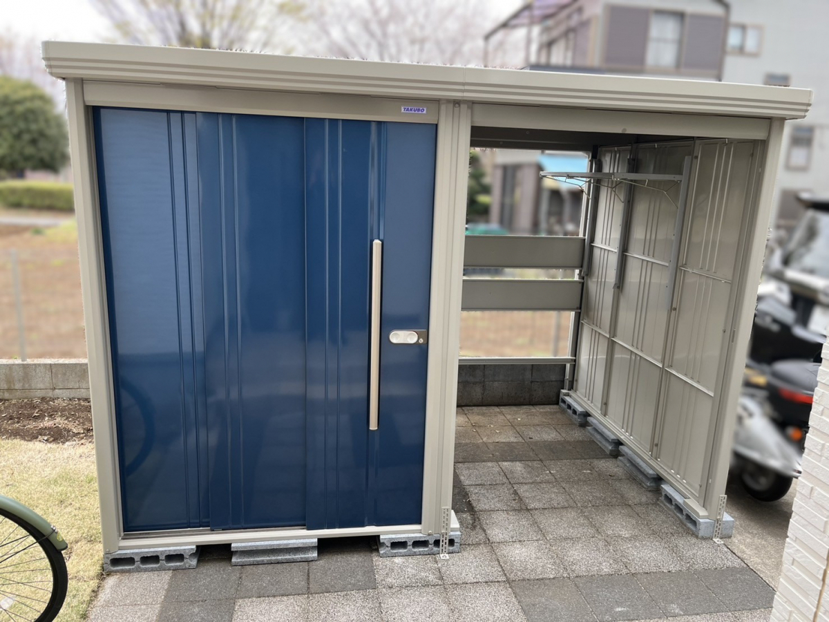 青梅トーヨー住器 上尾店の【埼玉県伊奈町】収納も駐輪もバッチリ！「Mr.ストックマン プラスアルファ」を設置しましたの施工後の写真1