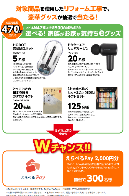 【マド・玄関・エクステリア工事で豪華グッズがあたる】気持ちeキャンペーン開催中♪ 村島硝子商事のイベントキャンペーン 写真2