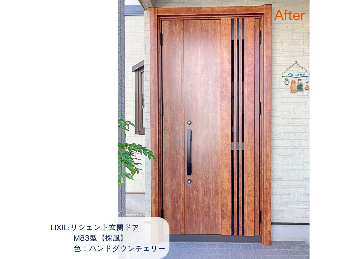 村島硝子商事の【人気の採風ドアに1Dayリフォーム】安心して換気できる玄関へ:橿原市の施工後の写真1
