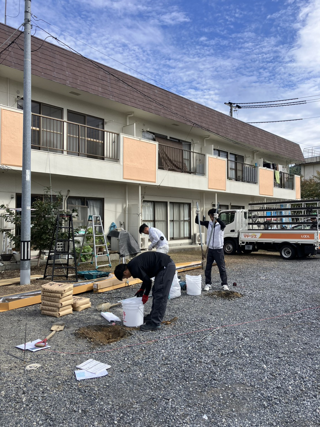 ＵＳＶトーヨー住器の【広島】サイクルポート設置工事の施工前の写真1