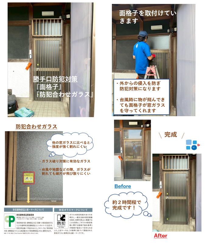 勝手口防犯対策🚪🔑 マルマン窓建工房のブログ 写真1