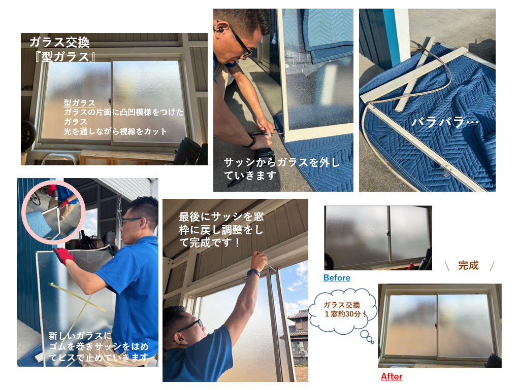 ガラス交換🪟✨現場見学😊 マルマン窓建工房のブログ 写真1