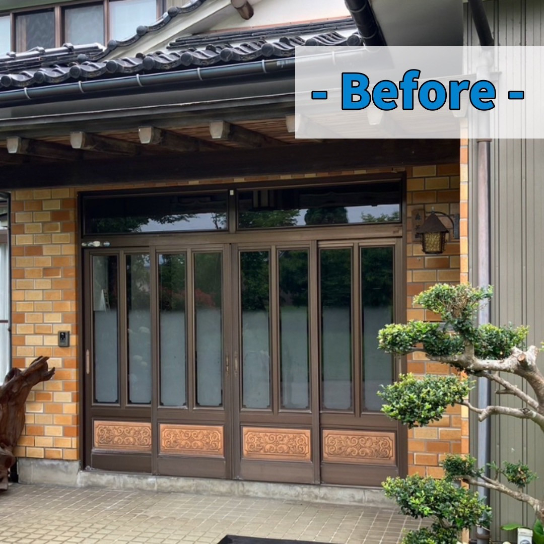 光陽トーヨー住器の【施工事例】玄関引戸リフォームで見た目も快適性もアップ⤴の施工前の写真1