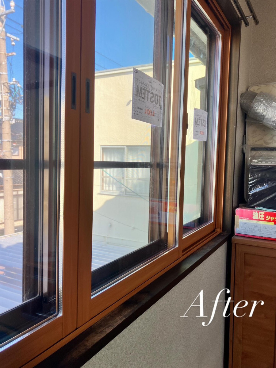 光陽トーヨー住器の隙間風を防ぎ、防音、保温ができるインプラス😊の施工後の写真1