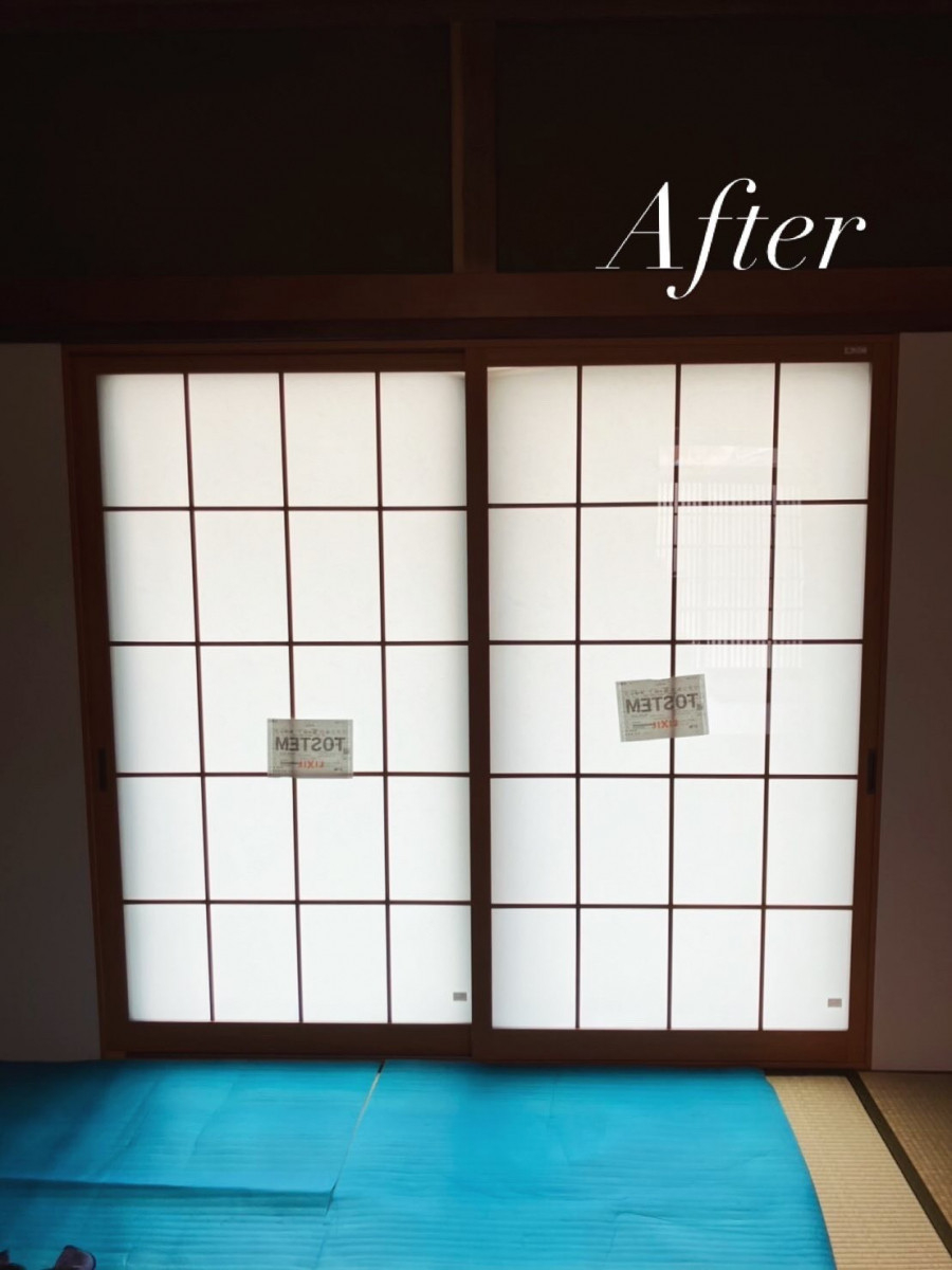 光陽トーヨー住器の【和の美しさ×断熱性能】障子風インプラスで快適なお部屋づくりの施工後の写真1