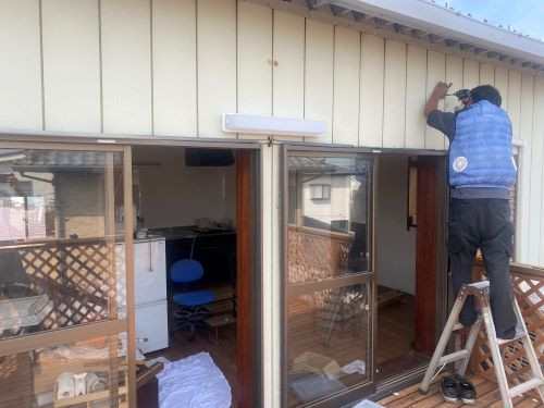 まどありー。本庄本店の群馬県伊勢崎市　夏の日ざし対策に。スタイルシェードという選択。の施工前の写真1